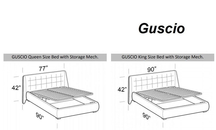 Guscio Storage Bed-Beds-Jennifer Furniture