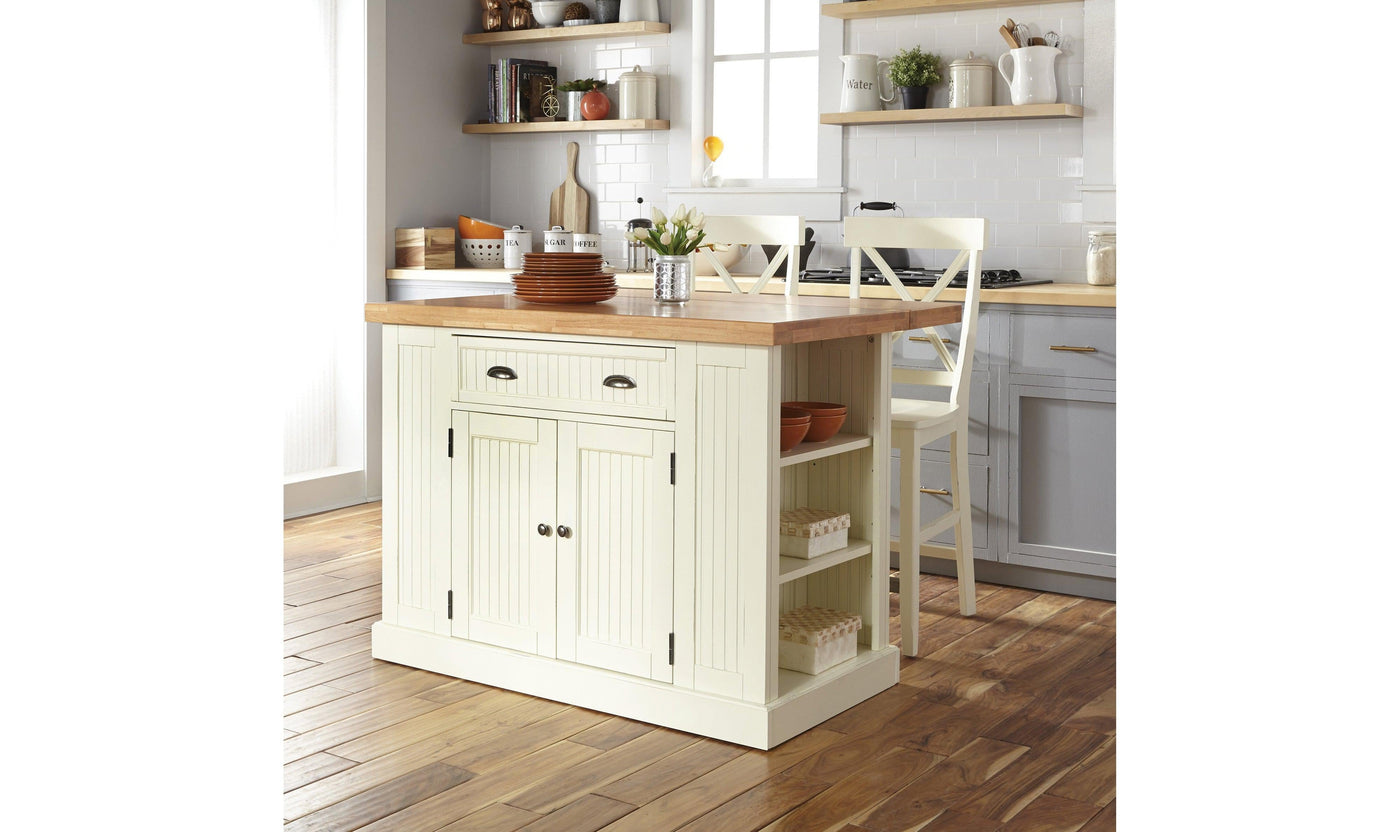 Hartford 3 Piece Kitchen Island Set 6 by homestyles-Cabinets-Jennifer Furniture