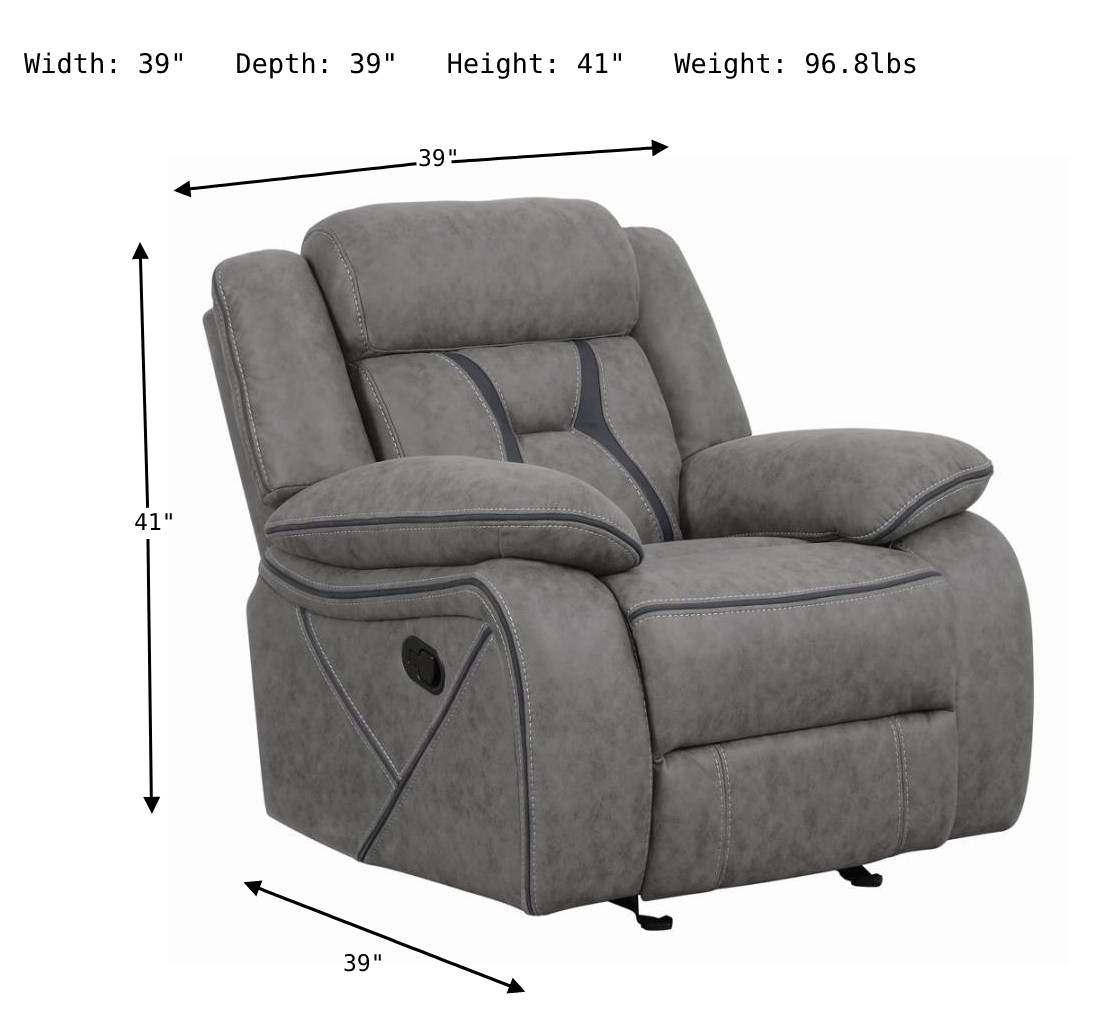 Higgins Glider Recliner-Recliner Chairs-Jennifer Furniture