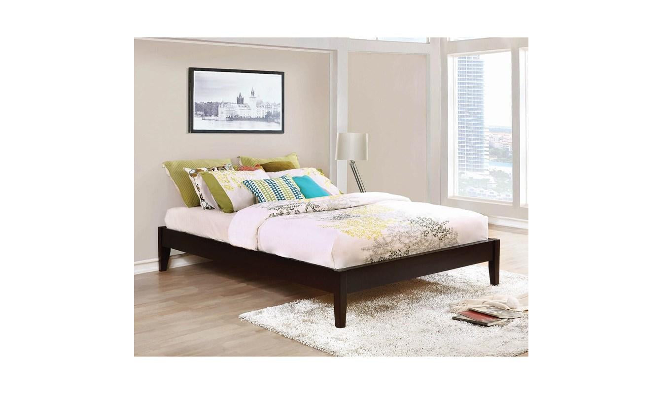 Hounslow Platform Full Bed - Cappuccino-Beds-Jennifer Furniture