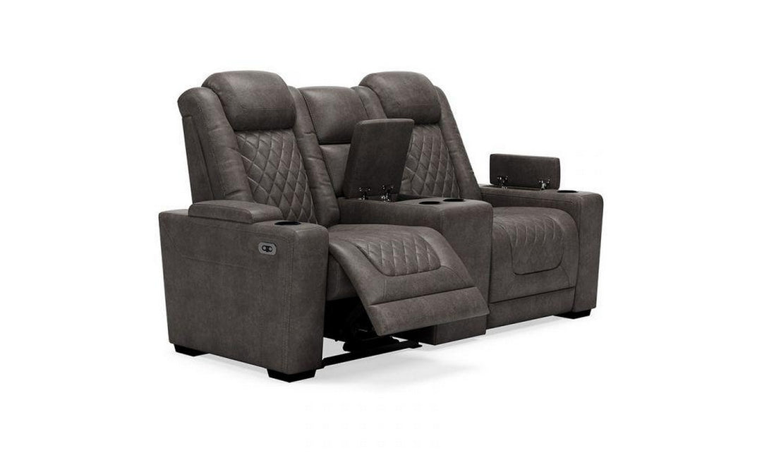 Modern Heritage HyllMont Gray Leather Tufted Living Room Set