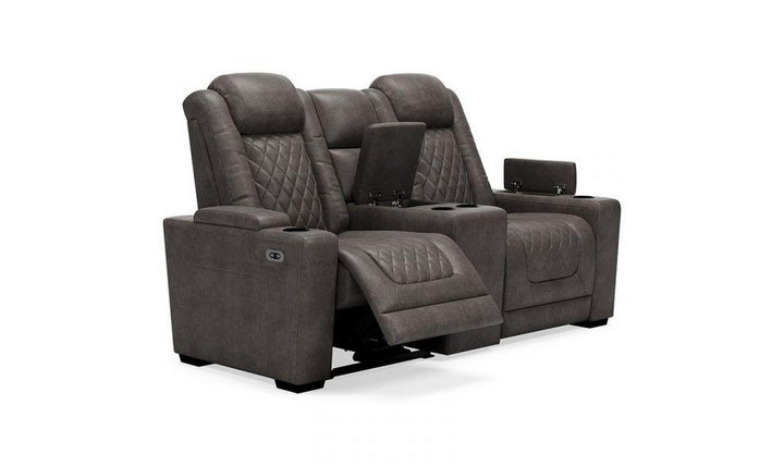 Modern Heritage HyllMont Gray Leather Tufted Living Room Set