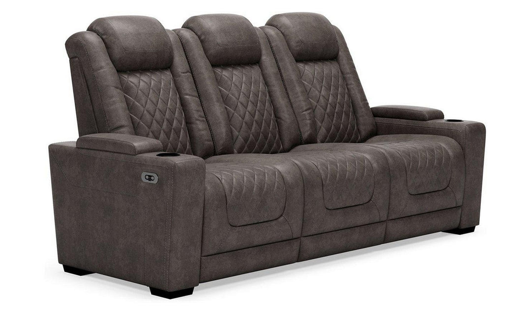 Modern Heritage HyllMont Gray Leather Tufted Living Room Set