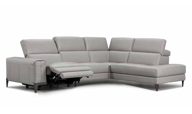 Benjamin L-shaped Leather Sectional Recliner Chaise