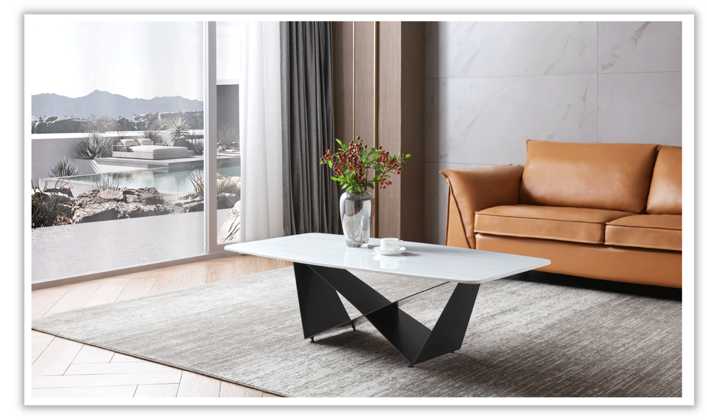 Allen Marble Coffee Table-Coffee Tables-Jennifer Furniture