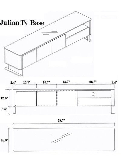 Julian Modern TV Base-Entertainment Centers & Tv Stands-Jennifer Furniture