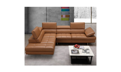 Kasuka Italian Leather Sectional Sofa-Sectional Sofas-Jennifer FurnitureBuy Temps Calme Leather Sectional Sofa with Tufted Seat