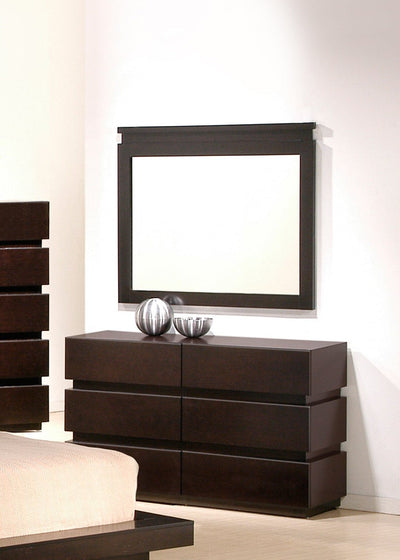 Knotch Dresser with Mirror-Dressers-Jennifer Furniture