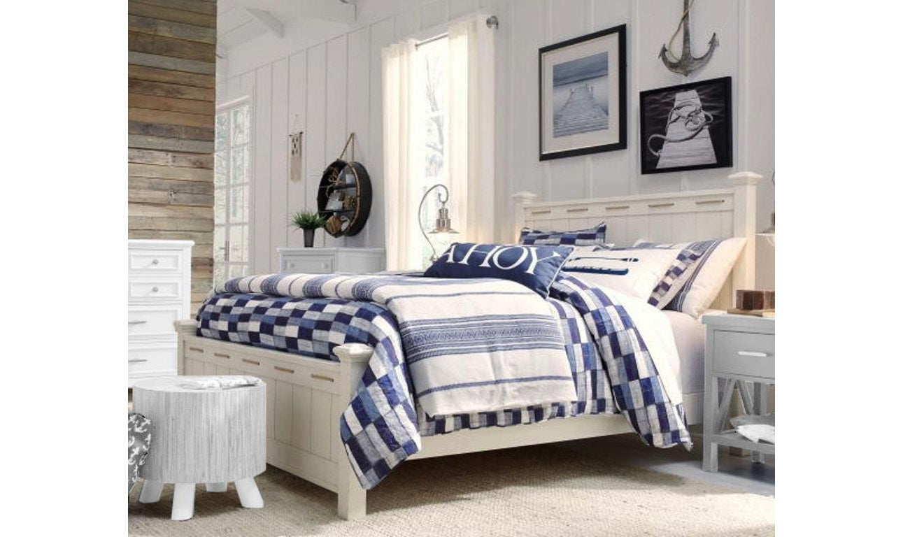 Lake House Complete Low Post Bed, Queen-Beds-Jennifer Furniture