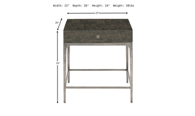 Linea 1-Drawer End Table-End Tables-Jennifer Furniture