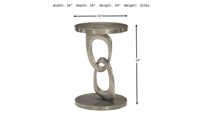 Linea Metal Interlocking Chairside Table-End Tables-Jennifer Furniture