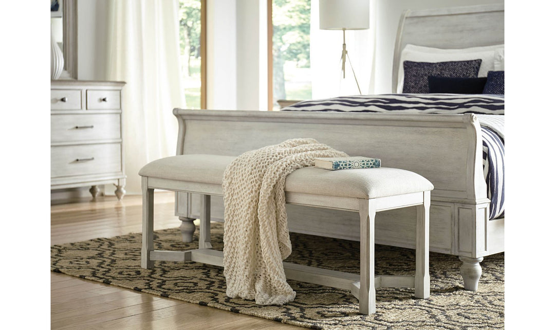 LITCHFIELD CLAYTON UPHOLSTERED BENCH-Benches-Jennifer Furniture