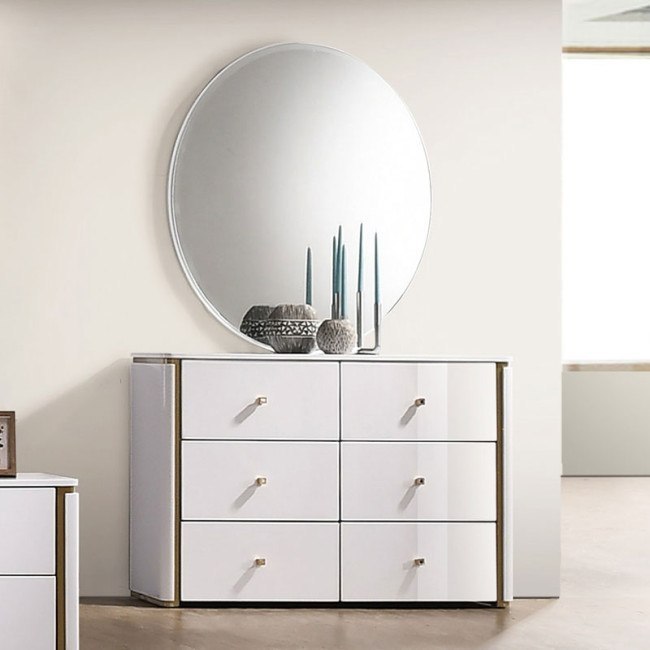 Lucera Dresser with Mirror-Dressers-Jennifer Furniture