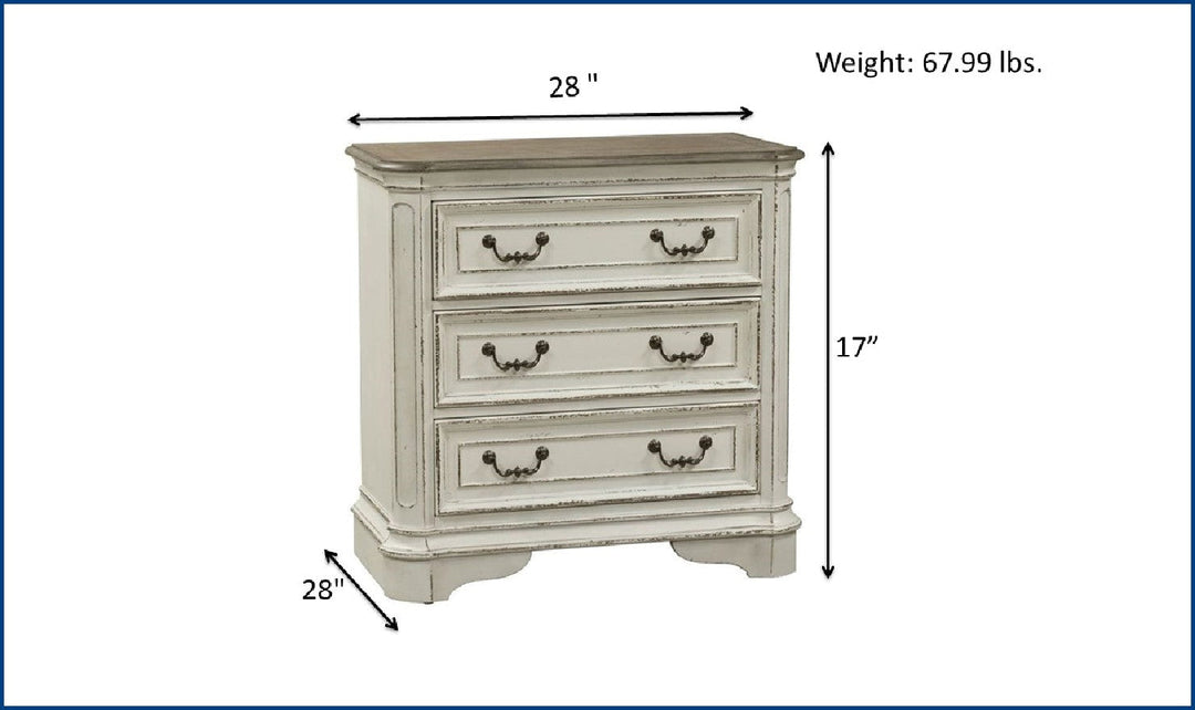 Magnolia Manor 2 Drawer Night Stand-Nightstands-Jennifer Furniture