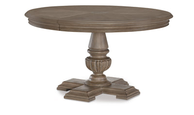 Manor House Complete Round to Oval Pedestal Table-Dining Tables-Jennifer Furniture