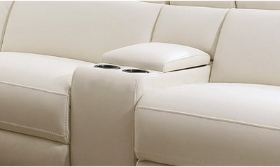 Manwah 6 pc Power Recliner Sectional-Sectional Sofas-Jennifer Furniture