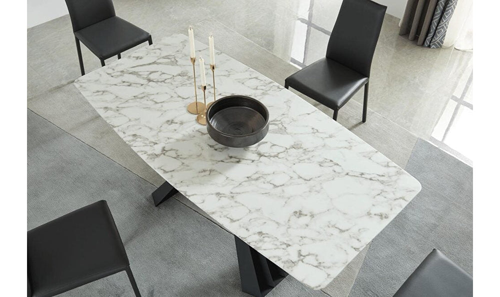Marble Dining Table w/extension-Dining Tables-Jennifer Furniture