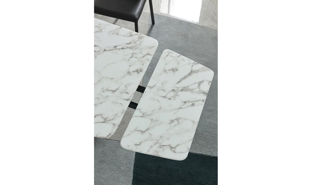 Marble Dining Table w/extension-Dining Tables-Jennifer Furniture