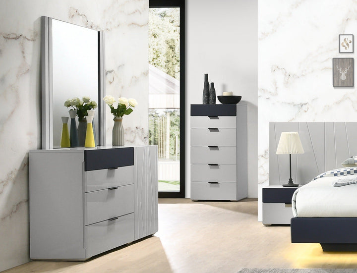 Marsala Dresser with Mirror-Dressers-Jennifer Furniture