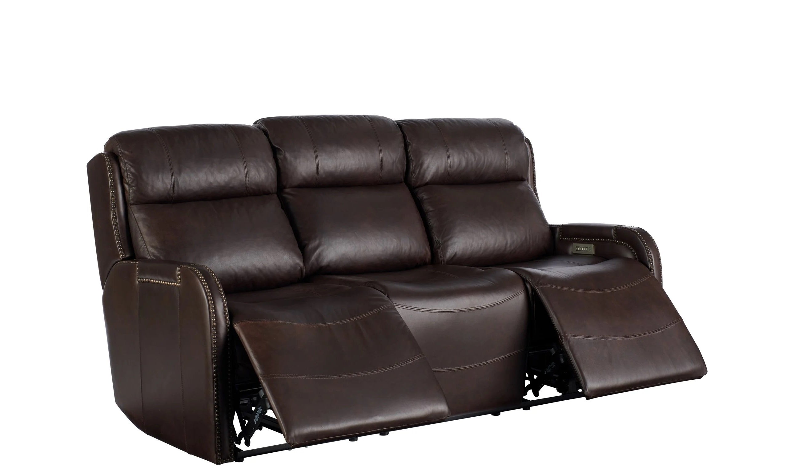 3 seater leather store power recliner sofa