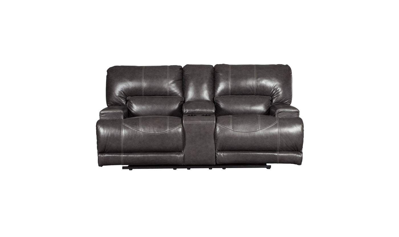 McCaskill Power Reclining Loveseat with Console-Loveseats-Jennifer Furniture