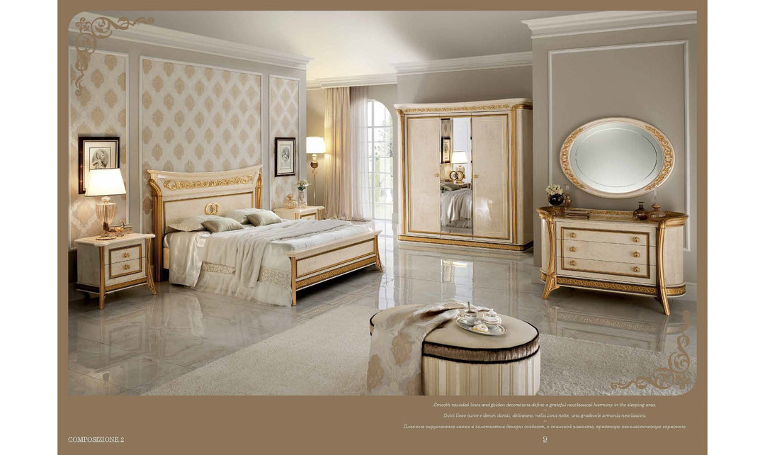 ivory and gold dresser Barocco Ivory w/Gold Double Dresser