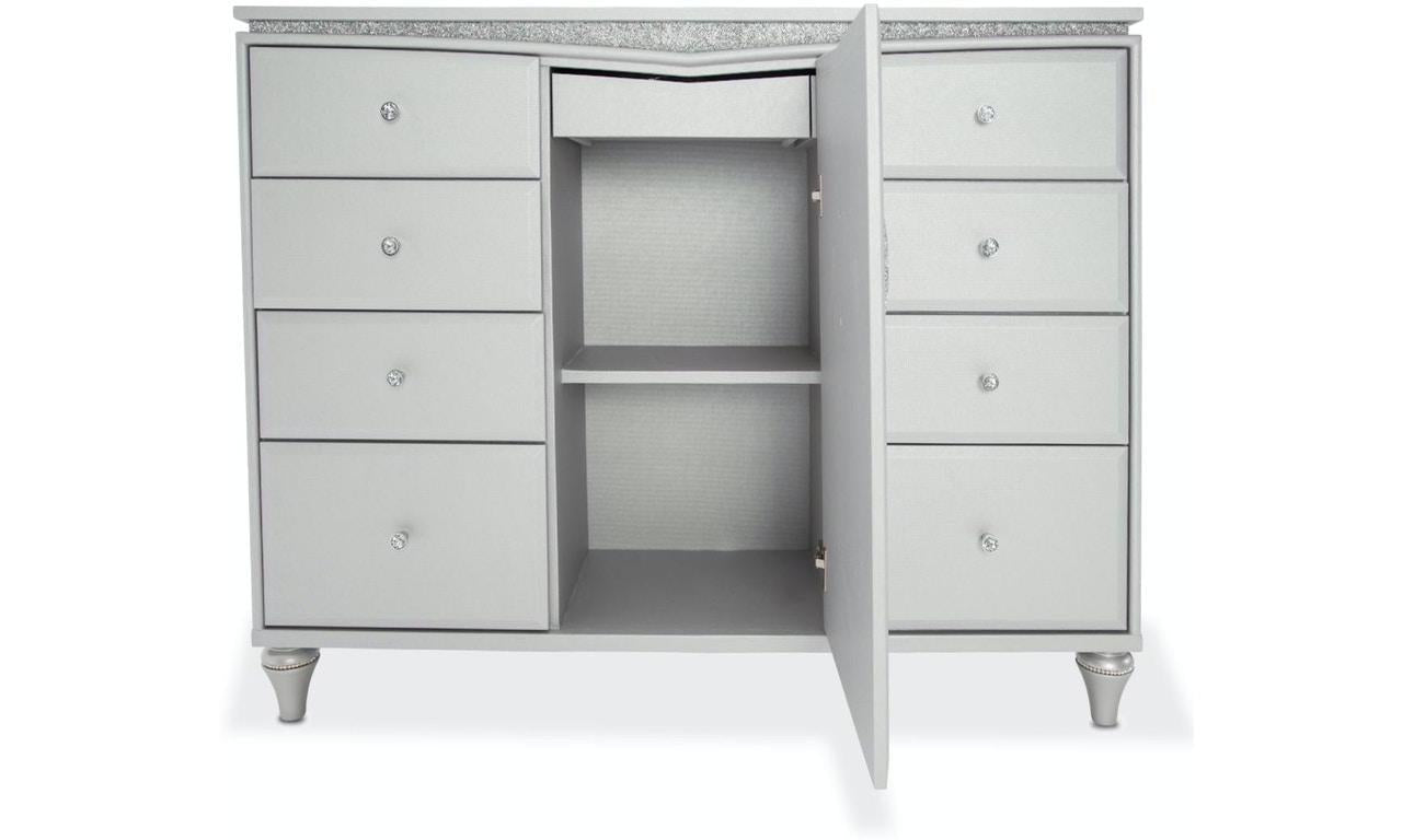 Melrose plaza Upholstered Storage Dresser-Dressers-Jennifer Furniture