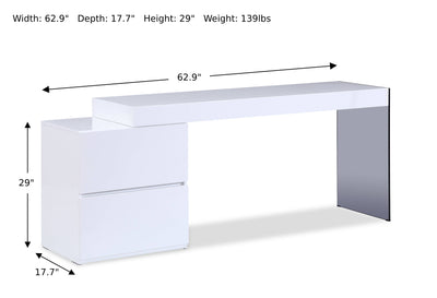 Mia Modern Office Desk-Desks-Jennifer Furniture