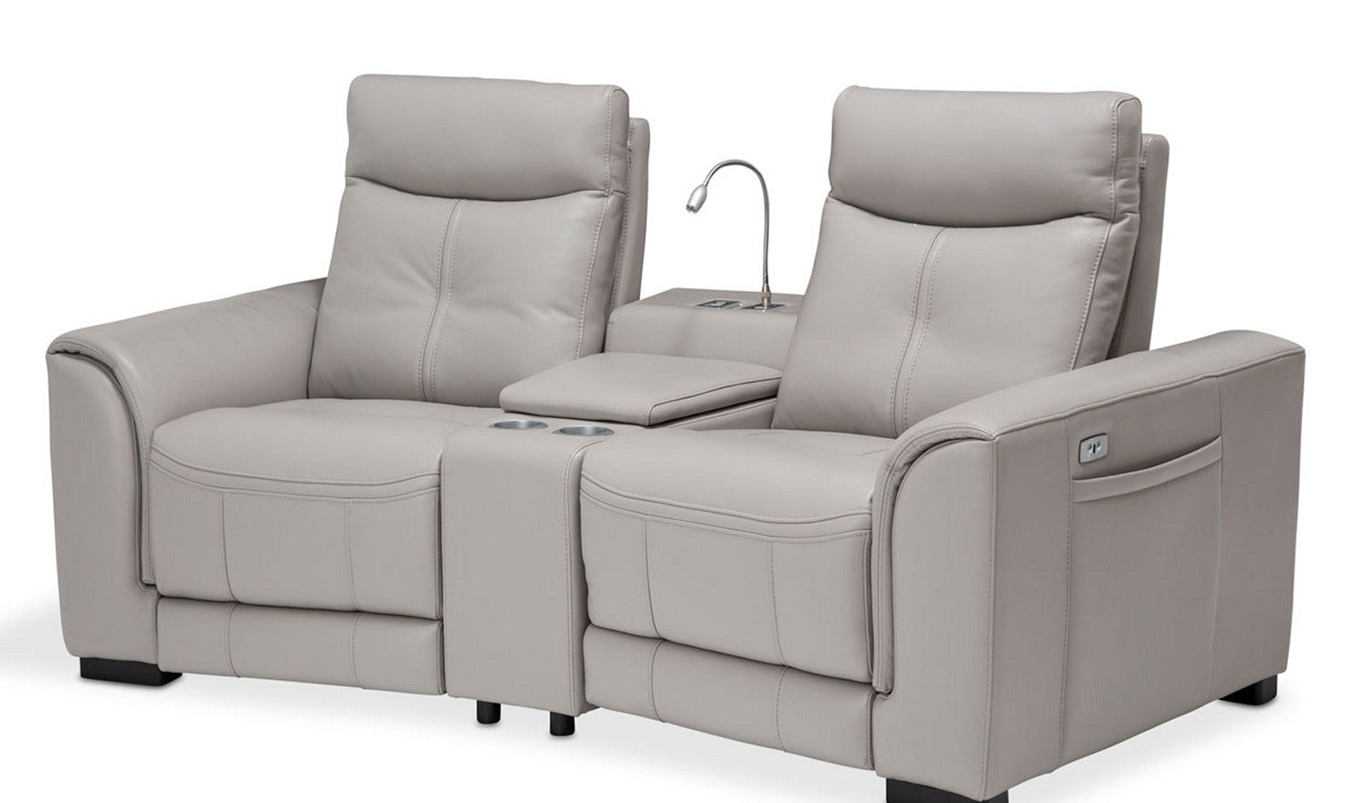 AICO Mia Bella Bentley 3 Pieces Motion Loveseat in Espresso