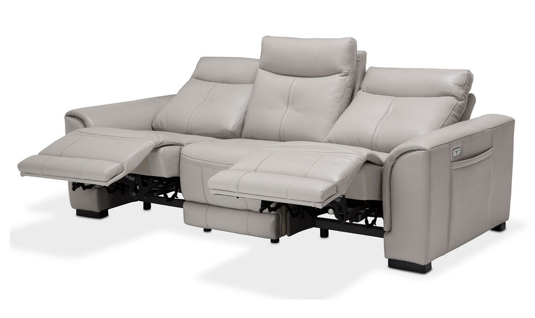 AICO Mia Bella Bentley 3-Seater Fabric Recliner Sofas in Espresso
