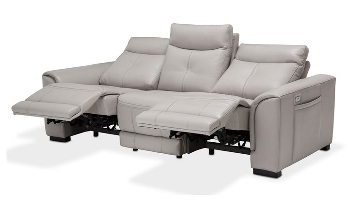 AICO Mia Bella Bentley 3-Seater Fabric Recliner Sofas in Espresso
