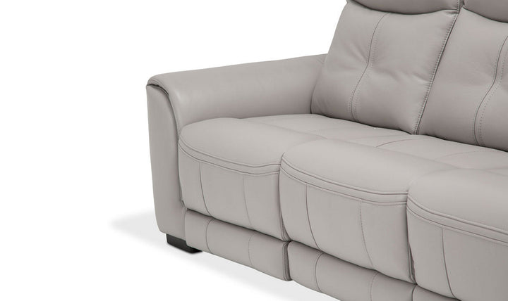 AICO Mia Bella Bentley 3-Seater Fabric Recliner Sofas in Espresso