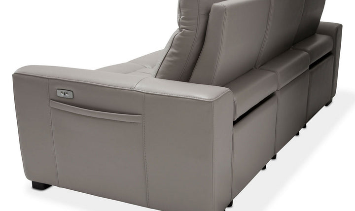 AICO Mia Bella Bentley 3-Seater Fabric Recliner Sofas in Espresso