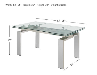 Moda Extendable Dining Table-Dining Tables-Jennifer Furniture