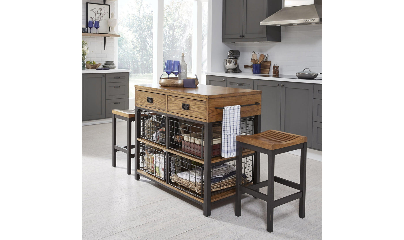 Modern Craftsman Kitchen Island Set 9 by homestyles-Cabinets-Jennifer Furniture