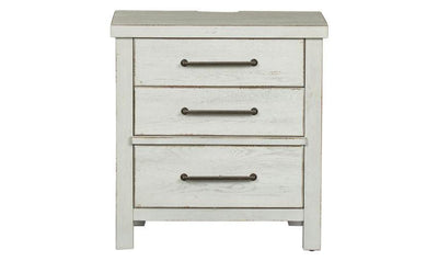 Modern Farmhouse 3 Drawer Nightstand-Nightstands-Jennifer Furniture