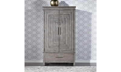 Modern Farmhouse Armoire - WHITE-Cabinets-Jennifer Furniture