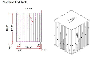 Moderna End Table-End Tables-Jennifer Furniture