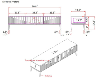 Moderna TV Base-Entertainment Centers & Tv Stands-Jennifer Furniture