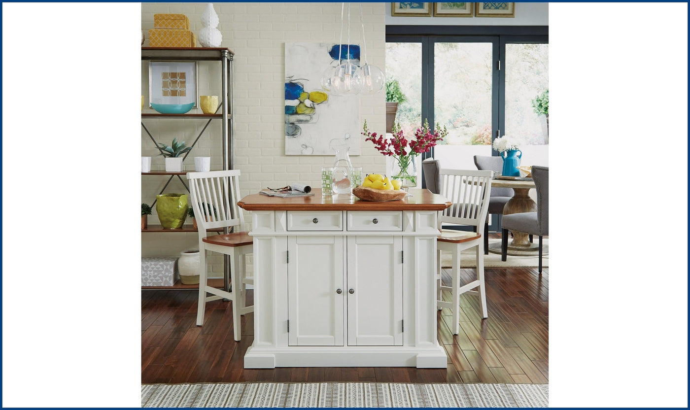 Montauk 3 Piece Kitchen Island Set 1 by homestyles-Cabinets-Jennifer Furniture
