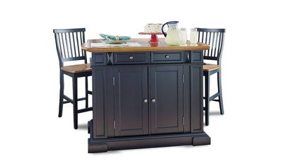 Montauk 3 Piece Kitchen Island Set 2 by homestyles-Cabinets-Jennifer Furniture