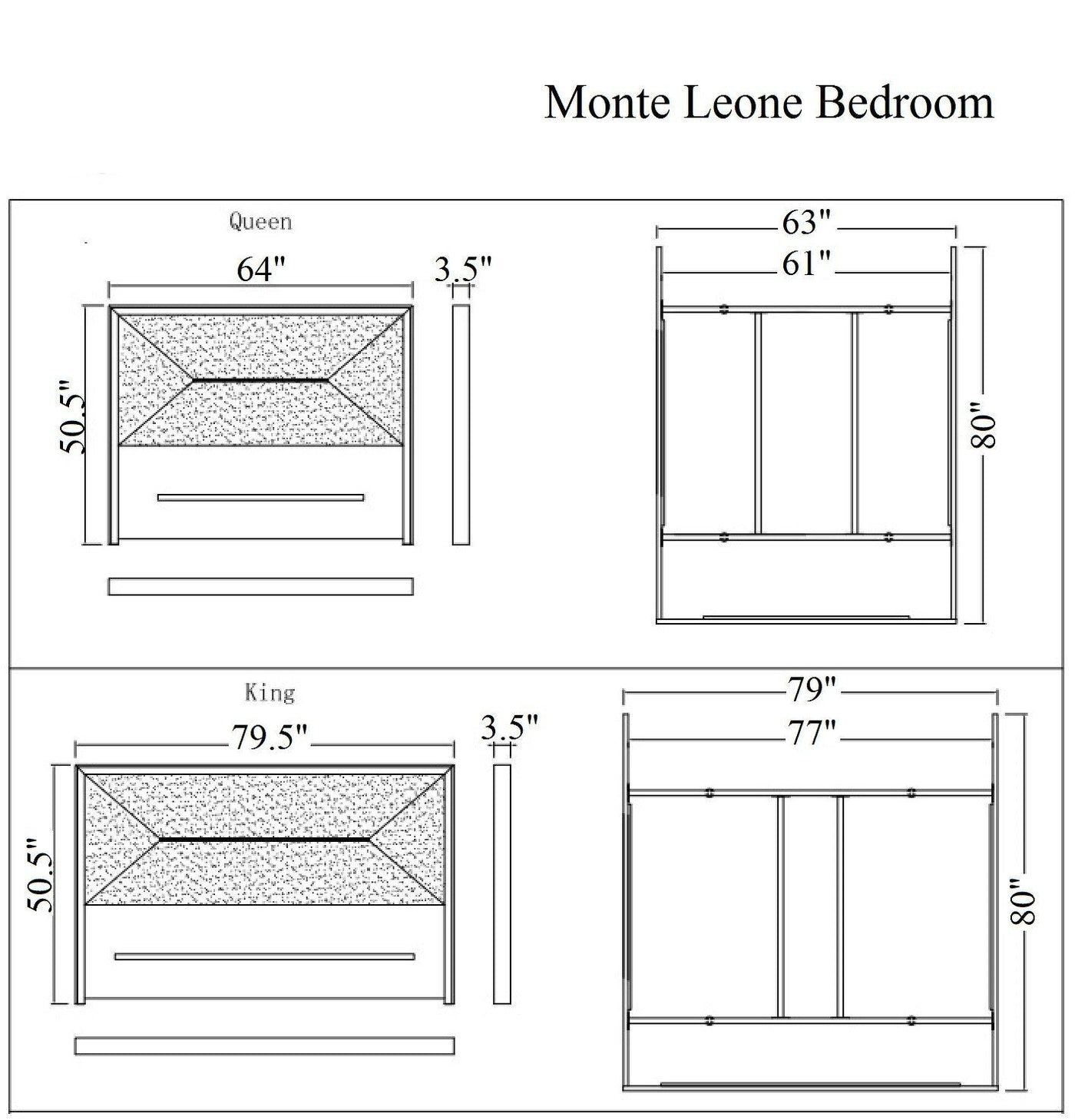 Monte Leone Bed-Beds-Jennifer Furniture