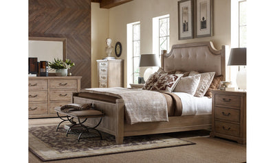 Monteverdi by Rachael Ray Complete Upholstered Low Post Bed, King 6/6-Beds-Jennifer Furniture
