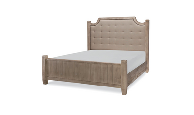 Monteverdi by Rachael Ray Complete Upholstered Low Post Bed, King 6/6 (VN)-Beds-Jennifer Furniture