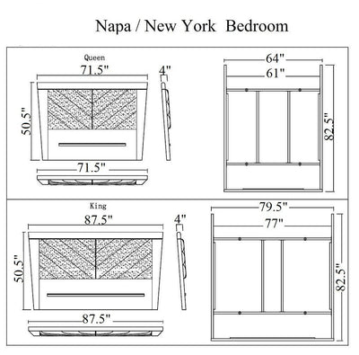 New York Bed-Beds-Jennifer Furniture