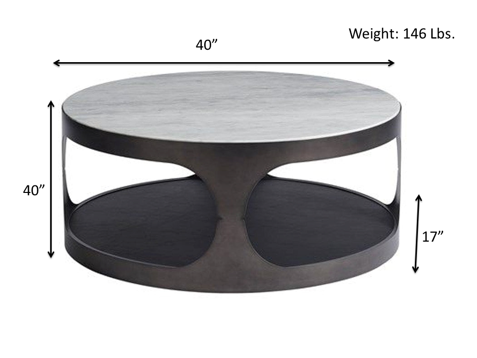 Nina Magon Magritte Round Cocktail Table-Coffee Tables-Jennifer Furniture