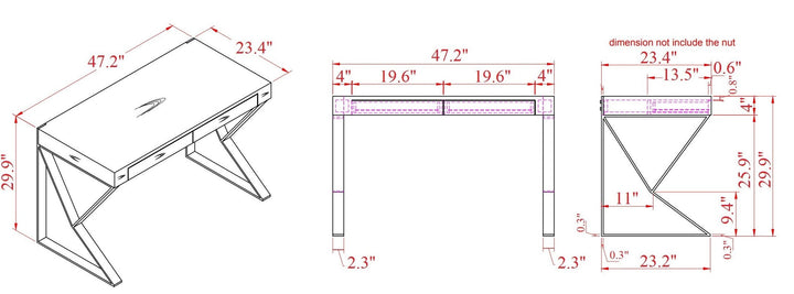 Noha Desk-Desks-Jennifer Furniture