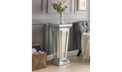 NYSA MIRROR PEDESTAL ACCENT TABLE-Accent Tables-Jennifer Furniture