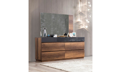 Opal Dresser & Mirror, Walnut-Dressers-Jennifer Furniture