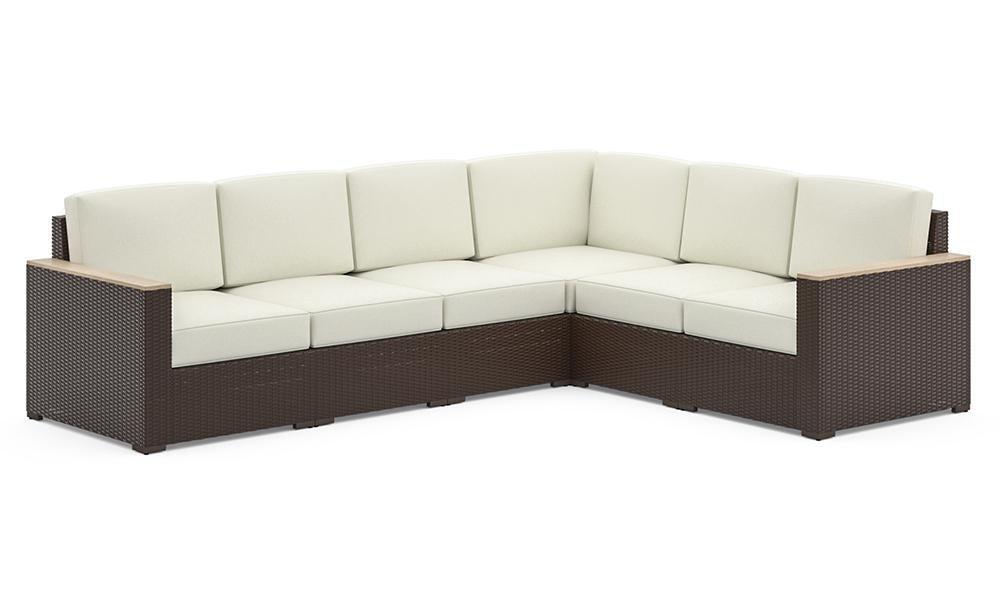 Palm Springs 6-Seat Sectional - Brown-Sectional Sofas-Jennifer Furniture